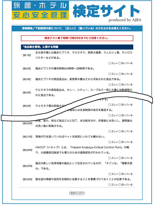 受検の仕方／出題開始